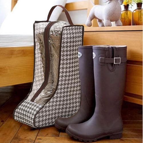 Boot Holders for Tall Boots - Foldable Shoe Storage Carrier, Lightweight Organizer for Winter and Summer Footwear | Travel Friendly Protective Bag | Home Closet Stackable Boot Holder Accessory — view 2