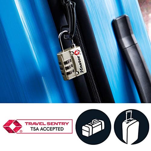 Master Lock 4680EURDNKL Combination Travel Padlock TSA Certified, Grey, 5,5 x 3 x 2,6 cm — view 2