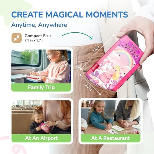 JoyCat 2 Pack Pocket Paint with Water Coloring Books for Kids — view 6