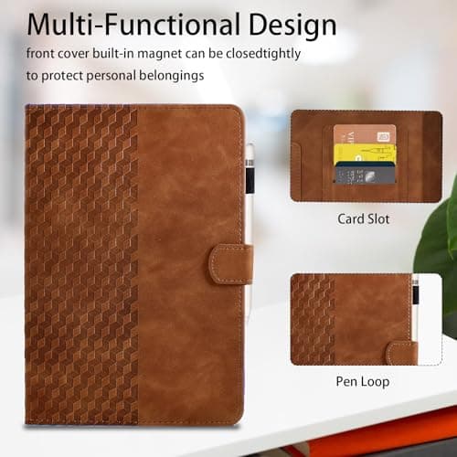 Vkooer Case for iPad MINI 5th Generation 2019 7.9 inch - iPad MINI 4/3/2/1 PU Leather Folio Flip Cover Smart Shell with Auto Sleep/Wake Multi Angle Viewing Stand, Brown — view 6