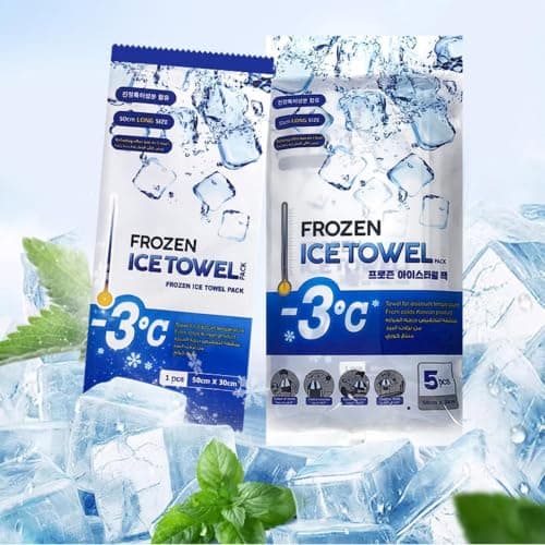 Cooling Wipes 5-Pack, Portable Ice Wet Washcloths for Camping, Gym, Travel, — view 3