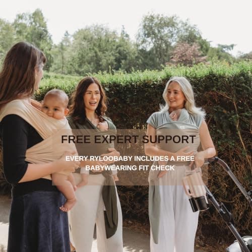 RYLOOBABY Baby Sling Carrier & Stretchy Baby Wrap – Newborn Baby Carrier 3.2–15 kg, Soft Cotton Hands-Free Babywearing Sling, Hip Healthy, One Size XXS–XXXL – Sage — view 6