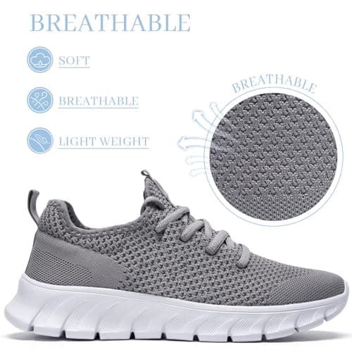 Trainers Men Women Running Shoes Slip On Gym Sports Grey Size 6 UK — view 3