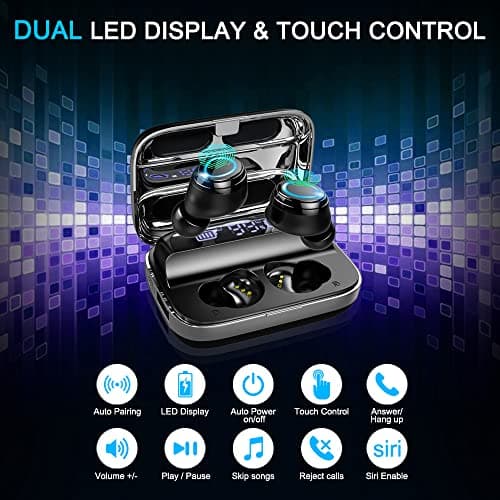Motast Wireless Headphones, 140H Playtime Wireless Earbuds Bluetooth 5.3 — view 6