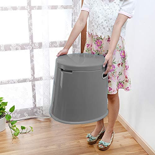 6L Large Portable Compact Toilet Potty Loo for Camping Pool Caravan Picnic & Festivals (Grey) — view 5