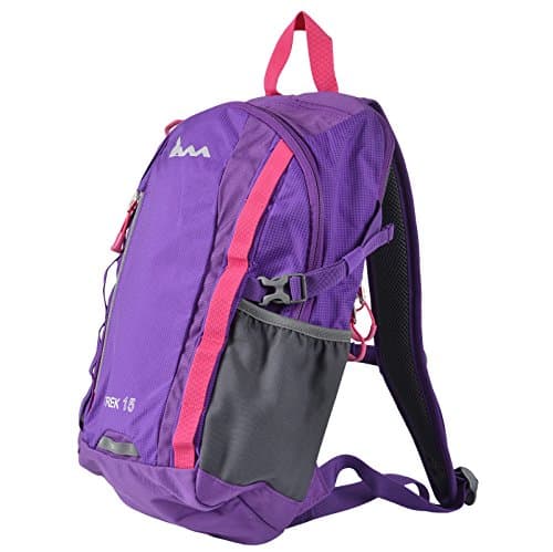 JAM Trek Backpack Purple Pink 25L Waterproof Comfortable Rucksack with Thick Padded Back Panel and Secure iPad Pocket Ideal For College Hiking Festival Camping Travel Lightweight Strong Chest Strap — view 2
