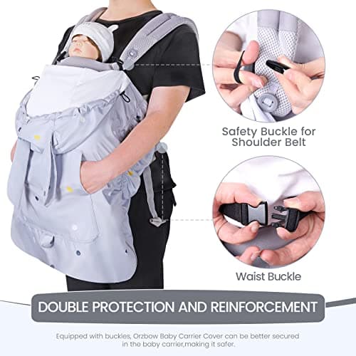Orzbow Waterproof Baby Carrier Sun Cover, Grey Rabbit — view 4