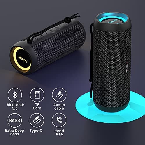 RIENOK Bluetooth Speaker 30W Wireless Speaker Portable Dual Pairing HD Stereo Sound IP67 Waterproof Bluetooth 5.0 Outdoor Sport Speaker — view 6