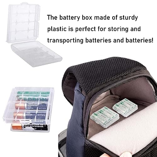NAYAGOGO 9 Pcs Clear Plastic Cell Battery Storage Case Holder Box, AA/AAA Cell Battery Storage Case, Battery Case Hard Plastic Batteries Storage Boxes, for AA/AAA Batteries and Rechargeable Batteries — view 3