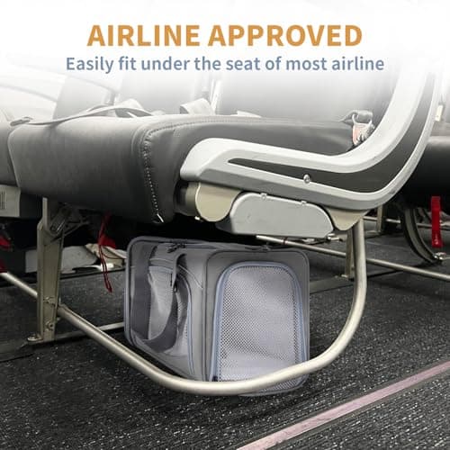 Petsfit Cat Carrier，Airline Approved Carrier,Small Dogs &Kitten Pet Carriers Two-Way Placement on Airplane, Collapsible Soft Sided Cat Travel Carrier-Grey — view 5