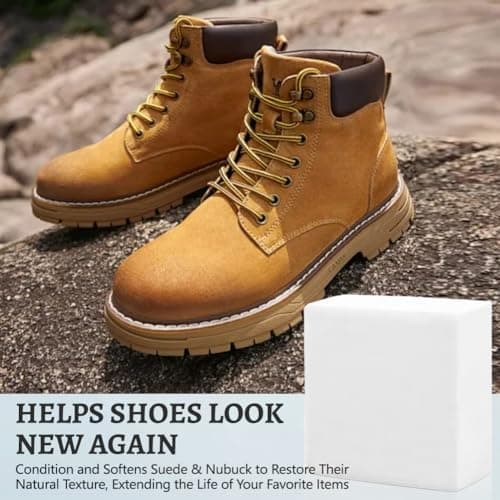flintronic 2 Pcs Magic Suede Scuff Eraser, Shoe Boot Portable Cleaning Kit, Decontaminate with Polishing Particles for Shoes in Chamois, Nubuck & Sneakers — view 6