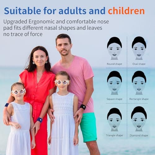 Motion Sickness Glasses,6Pcs Travel Sickness Glasses Sickness Bands Nausea Relief Glasses Car Sickness Airsick Sickness Seasickness for Kids and Adults — view 3