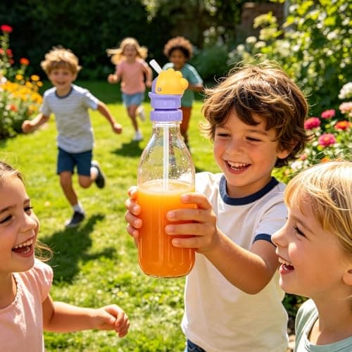 2Pcs Water Bottle Straw Caps, Water Bottle Straw Adapter with Universal Portable Leak-Proof Top, Reusable No Spill Beverage Twist Cover Lid for Travel, Camping, Outdoor and Nursery — view 4