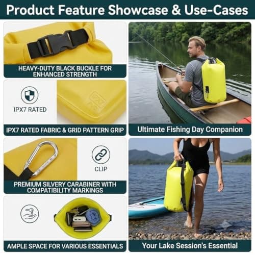 Waterproof Dry Bag 10L Roll Top Waterproof Bag for Outdoor Adventures — view 5