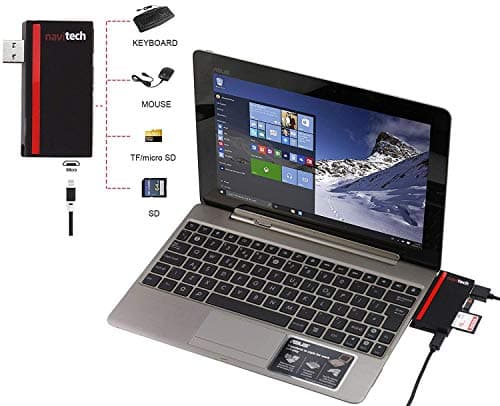 Navitech 2 in 1 Laptop/Tablet USB 3.0/2.0 HUB Adapter/Micro USB Input with SD/Micro SD Card Reader Compatible With The Lenovo Ducati 5 limited edition 14? laptop — view 6