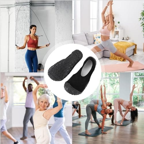 Barefoot Shoes, Treadmill Shoes, Women's Treadmill Shoes, Lightweight Socks, Comfortable Indoor Shoes, Comfortable for Travel and Dancing, Black, 5 UK — view 4