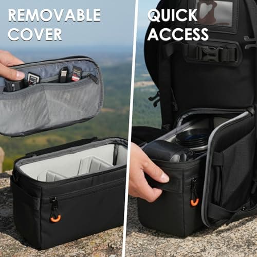 TARION Camera Cube Insert for Backpack Padded Camera Bag Insert Metal Frame — view 4