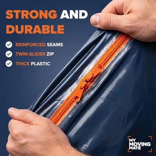 Single Mattress Storage Bag with Zip for Moving House, Heavy Duty, 3ft — view 2