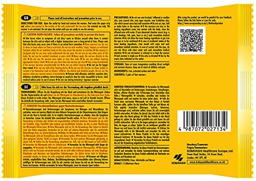 HOTHANDS Unisex's 372-3970 Hand Warmers, Clear, 5 Pairs & HOTHANDS Foot Warmers - 8 hours of heat - Air activated - Ready to use - 5 Count (Pack of 1) — view 5
