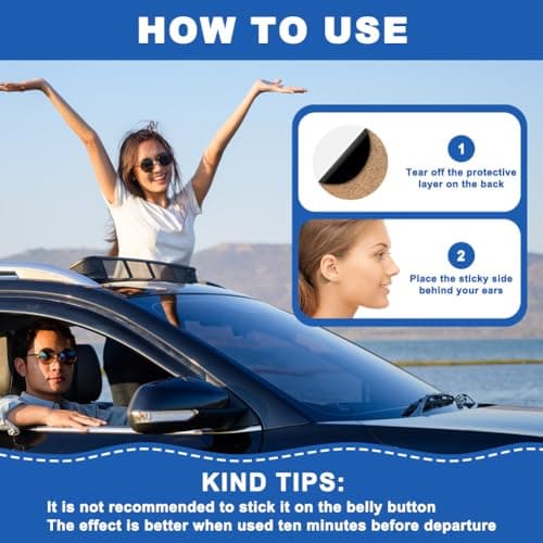 BUTBU Motion Sickness Patches, 36 Counts Travel Sickness-Patches, Nausea Relief & Anti Sickness, Motion Sea Sickness Patch for Car, Cruise Essentials and Airplane Trips, Fast Effective Lasts 72 Hours — view 5