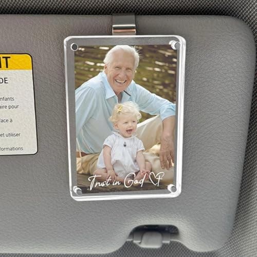 Car Visor Picture Frame Acrylic Magnetic Organizer — view 2