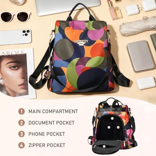 shepretty Women's Backpacks Anti-Theft Rucksack Shoulder Bags,8864-f — view 4