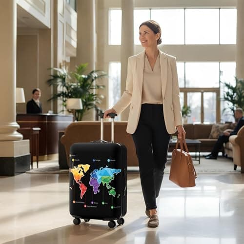 Eclove Elastic Luggage Cover, 18-32 Inch Travel Luggage Cover, Dustproof Scratchproof Suitcase Protector, Washable Suitcase Covers (S(18-21 inches)) — view 5