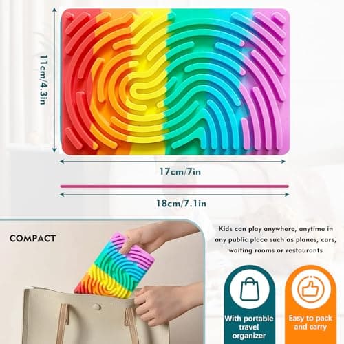 PEAPIN Silicone Sensory Activity Board Set, Sensory Fidget Toys — view 3