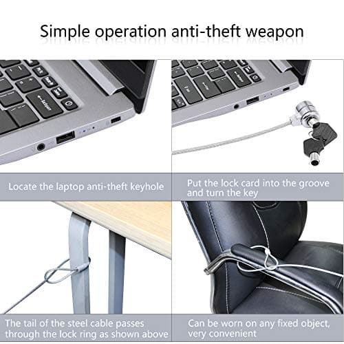 YACSEJAO Notebook/Laptop Combination Lock Security Cables 1.1M Security Cable Computer Laptop Notebook Locks,Office Dormitory Meeting Study Room Security Lock (1.1M) — view 5