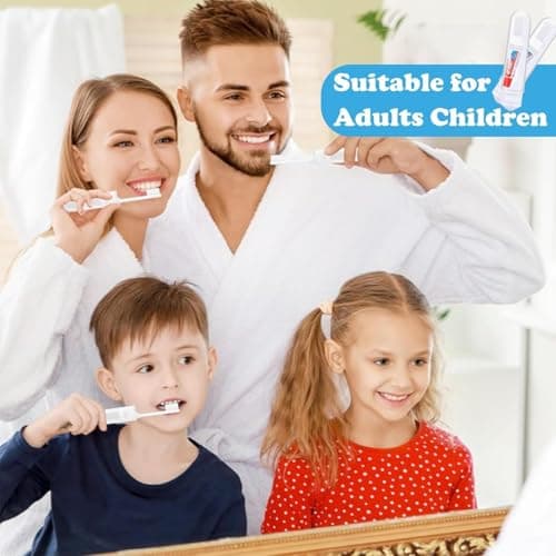 10 Pcs Travel Toothbrush Set with Mini Toothpaste, Mini Toothbrush, Portable Foldable Toothbrush with Toothpaste for Travel Business Trip Families Camping Outdoor Activities — view 6