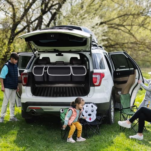 URAQT Car Boot Organizer,Car Storage Organiser, Back Seat Storage Bags 3 Adjustable Straps Foldable Cars Trunk Grocery Organizer Bags, Cars Interior Accessories for SUV, Truck, Van, Lorry — view 6