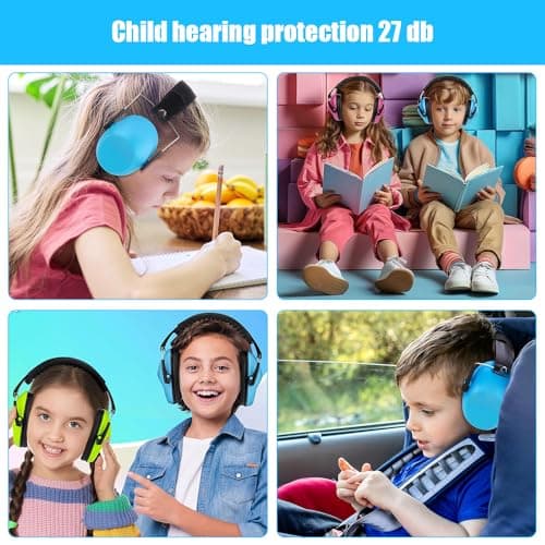 JOAASU 3 Pack Kids Ear Defenders, Ear Defenders Children, 26dB SNR Noise Cancelling Headphones for Kids, Soft Childrens Ear Headphones Ear Muffs, for Boys, Girls, Toddlers, Child (3 Pack) — view 6