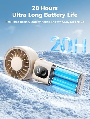 Aecooly Mighty Portable Handheld Fan,[20H Max Cooling],3 Flexible Modes — view 6