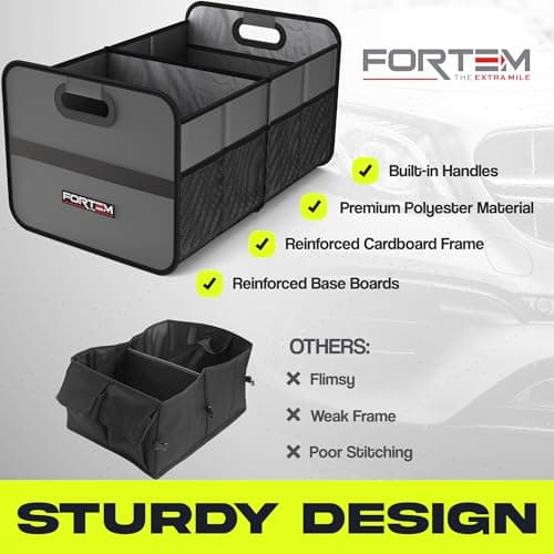 FORTEM Car Boot Organiser - Car Organiser & Storage for SUVs Trucks Sedans — view 6