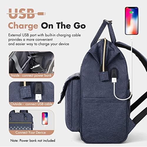 Lekesky 15.6 Inch Laptop Rucksack, Computer Backpack, School Bag for Women — view 5