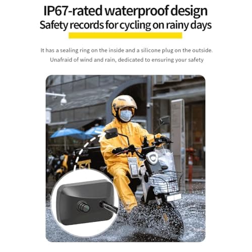 Akfldms Outdoor Sports Action Camera 4K HD Mobile Hotspot Motor Rearview Mirror Camera Panoramic USB-Powered Motorcycle Dashcam — view 6