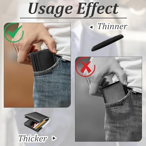 NGUIT Slim Wallet for Men UK Trifold Sports Wallet Thin Compact Travel — view 5