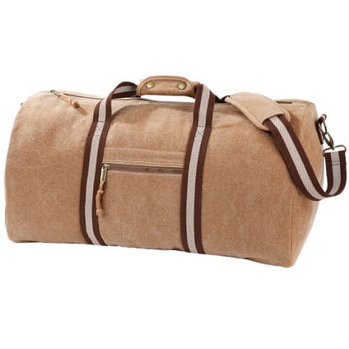 Quadra Vintage Canvas Holdall Duffle Bag - 45 litres (One Size) (Vintage Military Green) — view 6