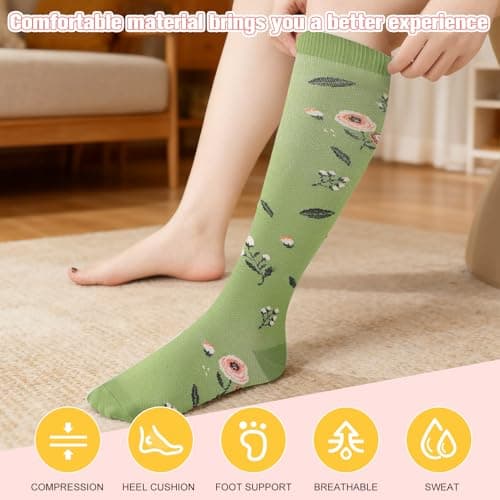 Zuimei 6 Pairs Compression Socks for Women Men — view 4