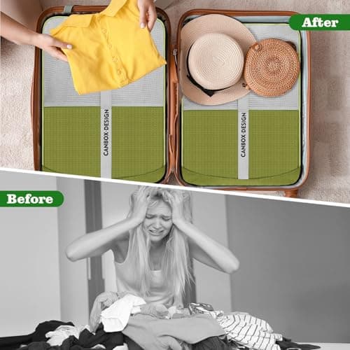 CANBOX Compression Packing Cubes 2 Pcs Set, Expandable Luggage Organizers — view 5