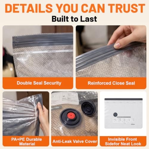 LYRIFFTIC Vacuum Storage Bags for Clothing Travel with Electric Pump — view 5