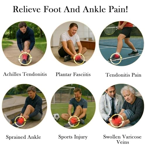2 Pack Ankle Brace, Adjustable Ankle Support with Strap for Sprained Ankle — view 6