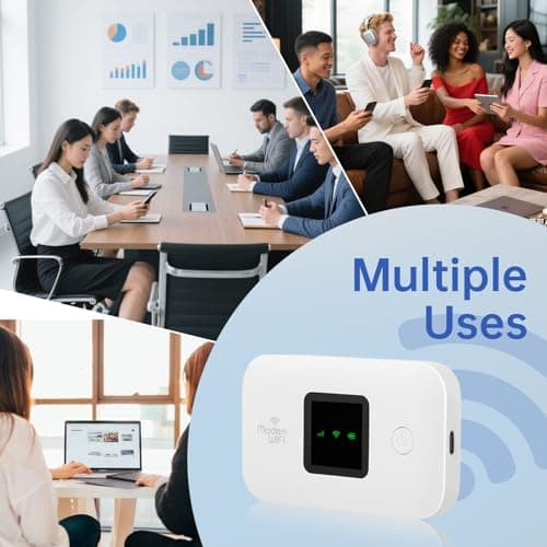 Portable 4G/5G LTE WiFi Router,Portable Wifi Travel Router with SIM Card Slot,Pocket 4G Internet Hotspot Up To 10 Users for Travel Phone Computer Laptop — view 5