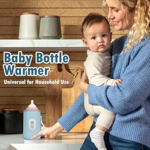USB Bottle Warmer For Travel - Baby Bottle Warmer Sleeve, Baby Feeder Heater, Electric Feeder Bag With Digital Display | Constant Temp Milk Heater For Parent Long Trip Travel Winter Outing, 8x14cm — view 2