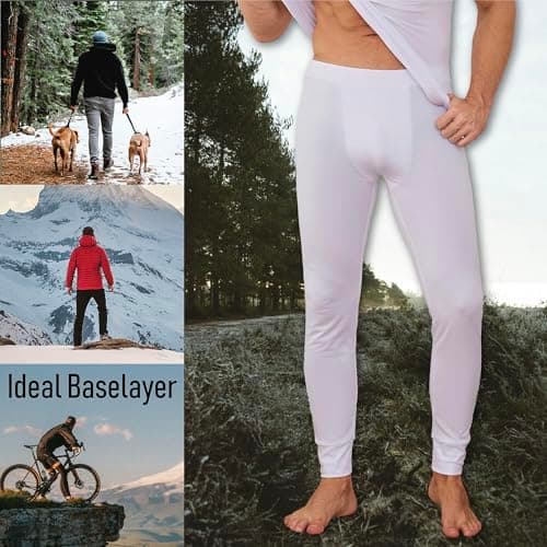 The Essentials Wardrobe Mens TEW Thermal Long John - White - Small — view 5