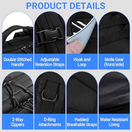 Lesbyit 45L Military Tactical Backpack Waterproof Army Rucksack — view 5