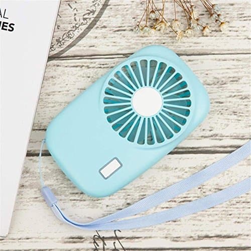 YAYY Handheld Fan Mini Fan Powerful Small Personal Portable Fan Speed Adjustable USB Rechargeable Cooling for Kids Girls Woman Home Office Outdoor Travel(blue) — view 5