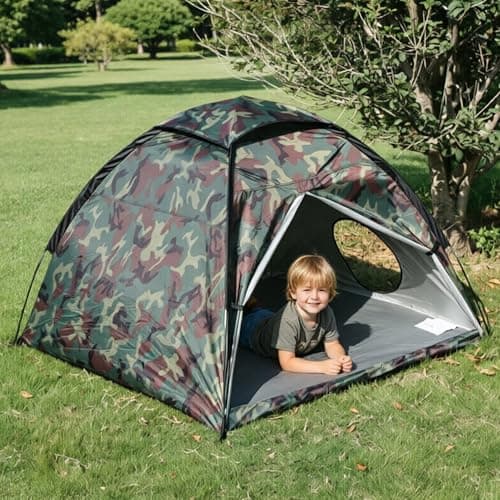 NARMAY Play Tent Camouflage Dome Tent for Kids Indoor/Outdoor Fun - 152 x 152 x 111 cm — view 2