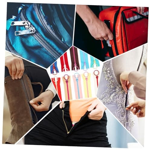 SEWOART 20pcs Small Zipper Replacement Kit for Jacket Repair Luggage Zipper Fix Sewing Colors — view 3