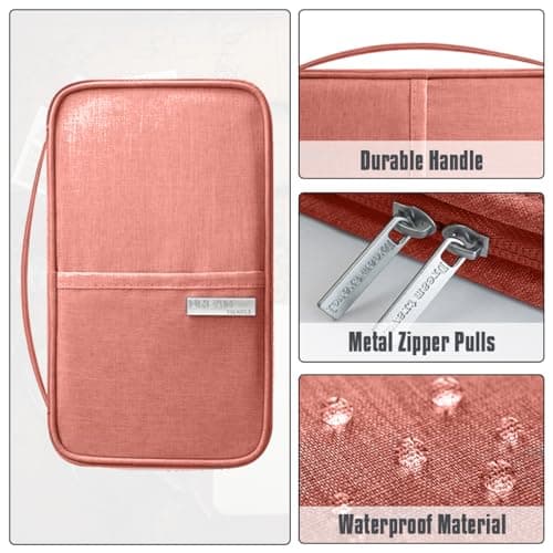 Passport Holder Travel Wallet, RFID Family Travel Document Organiser — view 4